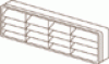 Image of Rigid Ducting - Horizontal Louvred Grille - White